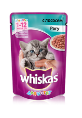 Whiskas для котят рагу с лососем 85 гр.